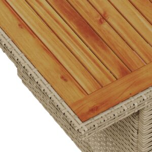 Set Canapele Grădină  Set de 8 Bej Ratan Set Canapele Exterioare