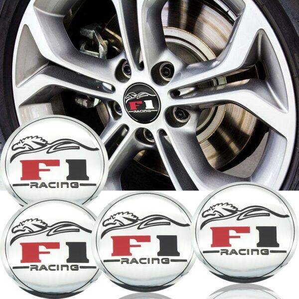 4Pcs 56mm F1 RACING LOGO Car Tire Wheel Center Hub Cap Hubcap Sticker for ALFA ROMEO