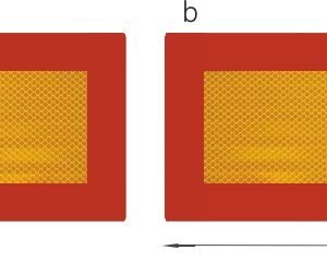 Placute reflectorizante pentru camioane 56.5x20 cm 2 buc