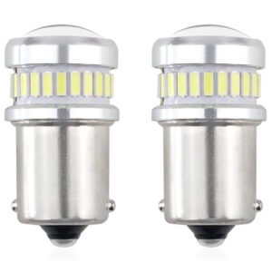 Set becuri auto cu LED CANBUS compatibil P21 R5W/R10W 30 SMD Alb 12V/24V, destinat competitiilor auto sau off-road
