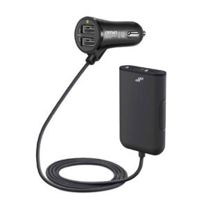 Incarcator auto fata-spate cu cablu 4xUSB