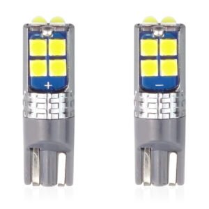 Set becuri auto cu LED CANBUS compatibil T10 W5W 10 SMD Alb 12/24V, destinat competitiilor auto sau off-road