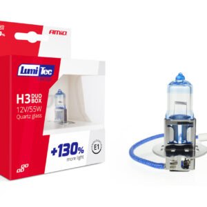 Set becuri cu halogen H3 12V 55W LumiTec LIMITED + 130% DUO BOX