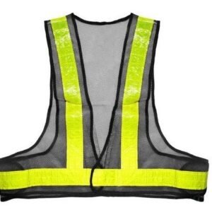 Vesta reflectorizanta pentru motocicleta, bicicleta, jogging, culoare Negru - Galben