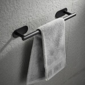 Suport confortabil din oțel pentru prosop, lungime 40 cm, culoare Neagra