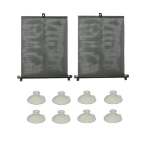 Jaluzele auto retractabile negre set 2 buc x 45cm latime