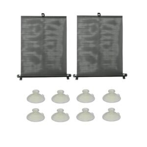 Jaluzele auto retractabile negre set 2 buc x 50cm latime
