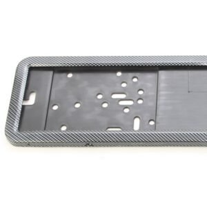 Suport numar inmatriculare INOX + finisaj CARBON, LPF 002