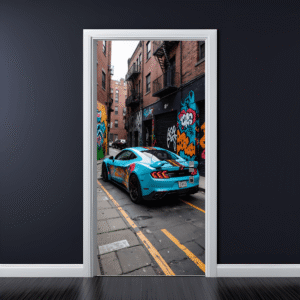 Folie imprimata color pentru decor Usa, dimensiune 200 x 90cm, model: AVX-DR02