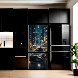 Folie imprimata color pentru decor Frigider, dimensiune 200 x 90cm, model: AVX-FR09