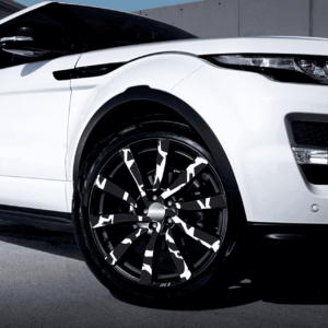 Set 4 Folii Imprimate Outdoor cu EcoSolvent, autoadezive, pentru decorarea jantelor auto, dimetru 60 cm, model FJT-18