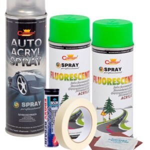 Kit complet reparatie si vopsire jante culoare Verde Fluorescent, V2