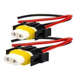 Set 2 mufe ceramice drepte, soclu H8, H11, H16, rezistente termic