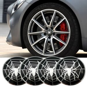 Set 4 buc. ornament central janta, model "Spider", diametru 5cm