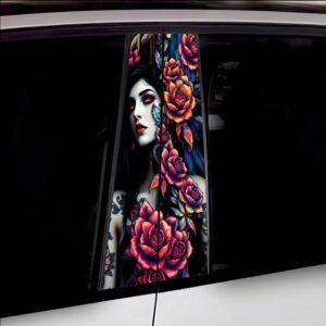 Set 2 stickere decorative pentru stalpii usilor, print autoadeziv de inalta rezolutie, dimensine 2 buc x 50 x 22 cm , cod: AVX-SSU-21