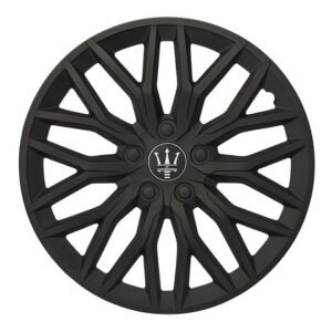 Set 4 capace roti VELAR Black Core, design Sportiv cu accente negre, ABS rezistent, Universal, pentru jante R15