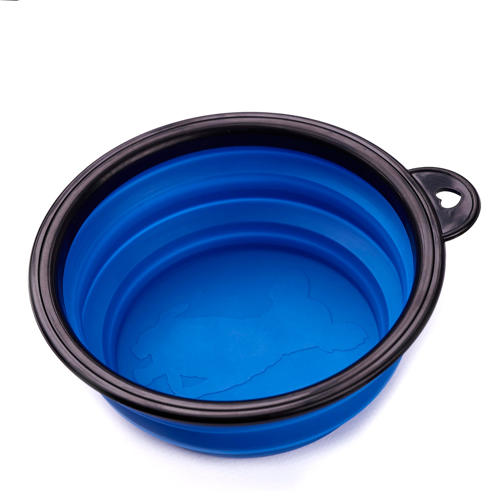 KX9783_4 Silikonowa składana miska podrózna dla psa niebies 1-