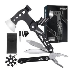 Unealta de supravietuire 17-in-1, model "Black Axe Multi-tool" pentru camping, calatorii, offroad, ATV, SSV, model AVX-WT-MT-PRO-7