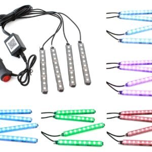 Lumini UnderCar LED - RGB pentru interior sau exterior cu Bluetooth - 12cm ZD65B