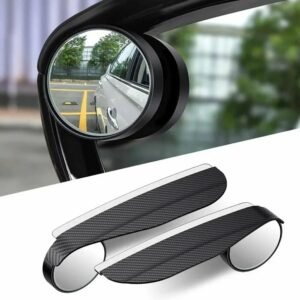 Set 2 buc. Oglinzi "Unghi Mort" cu protectie ploaie, finisaj Carbon, culoare Neagra