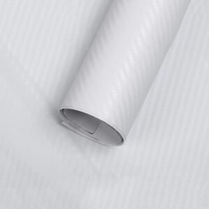 Folie colantare auto Carbon 3D - Alb (3m x 1,27m)