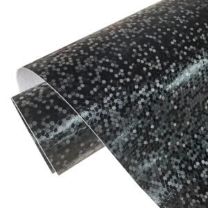 Folie auto decorativa Premium Honeycomb Black, model hexagonal 3D, autoadeziva, rezistenta UV, dimensiune 150 x 100cm